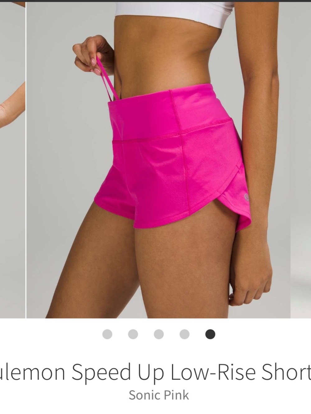 Lululemon Speed Up Low Rise Shorts Sonic Pink 2.5” Sz 8